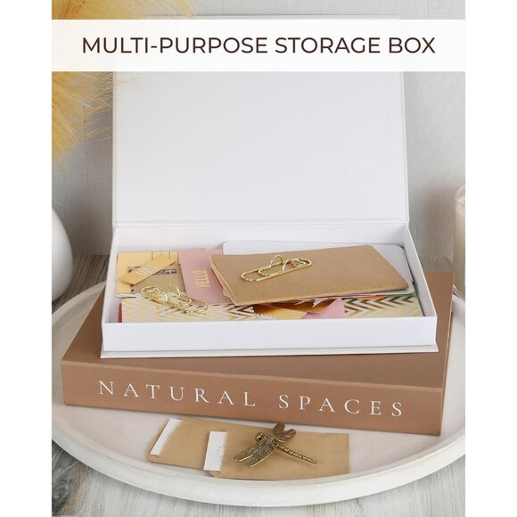 Beautiful Decorative Books Set of 2 Boxes Enhance Your Coffee Table Shelf Decor